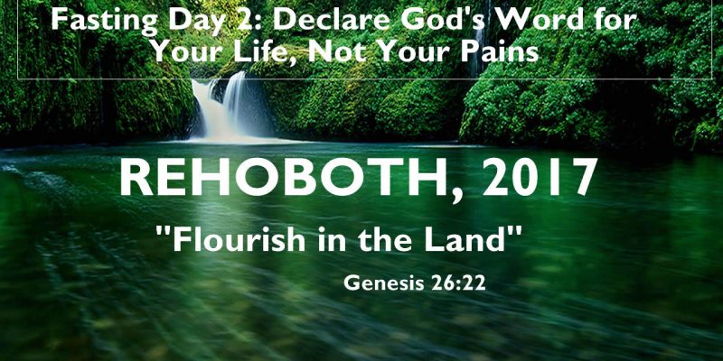 Fasting Day 2: Continue to Declare God’s Word for Your Life, Not Your Pains!
