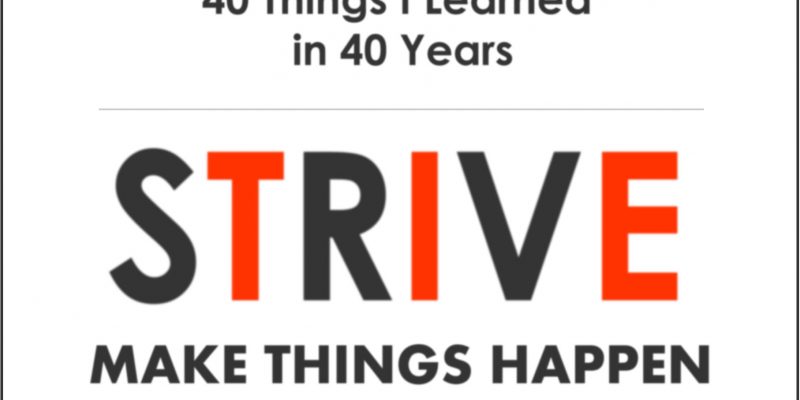 Book Alert: 40 Things I Learned in 40 Years – My Birthday Reflections